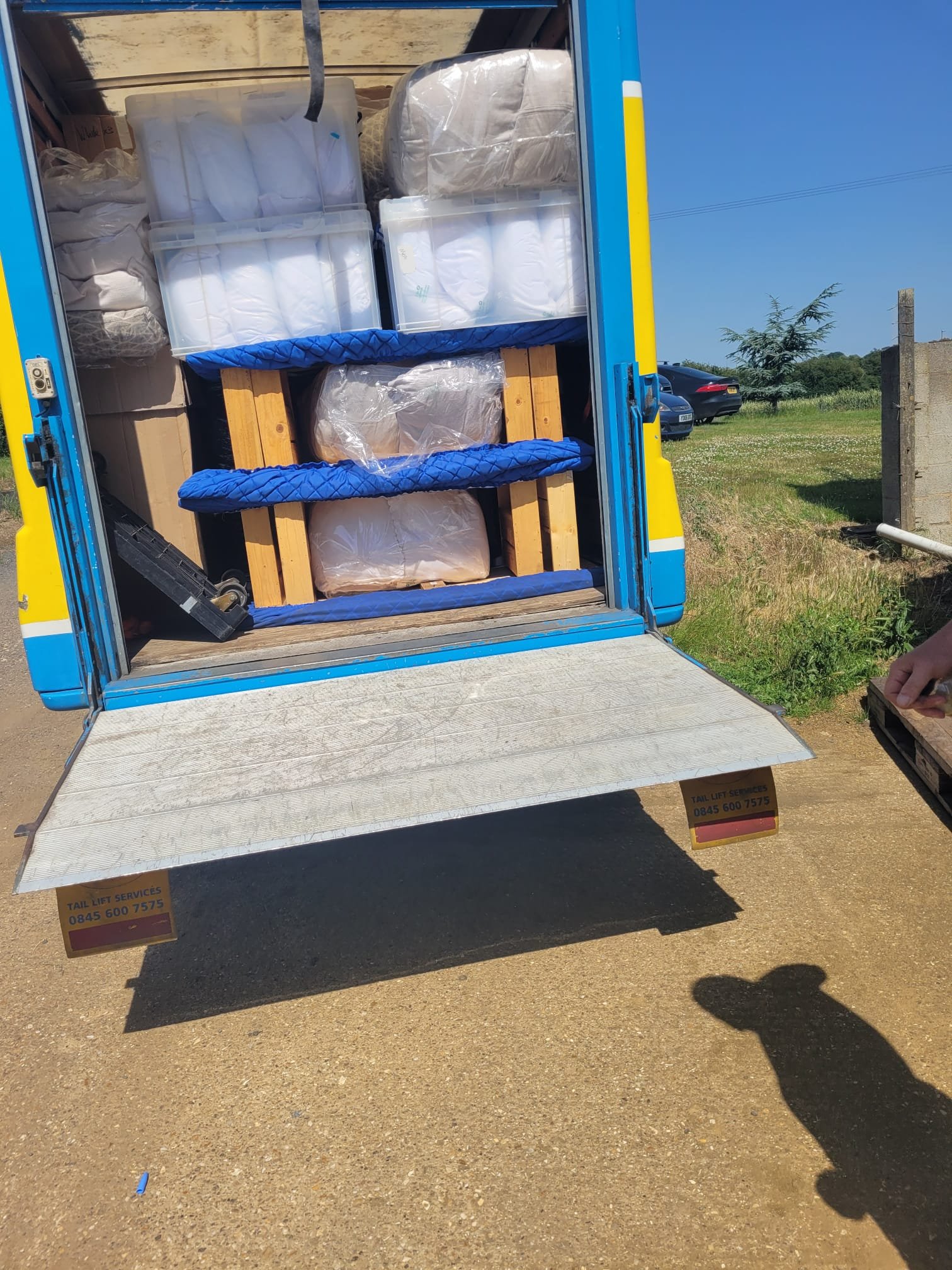 Items wrapped and padded for transport